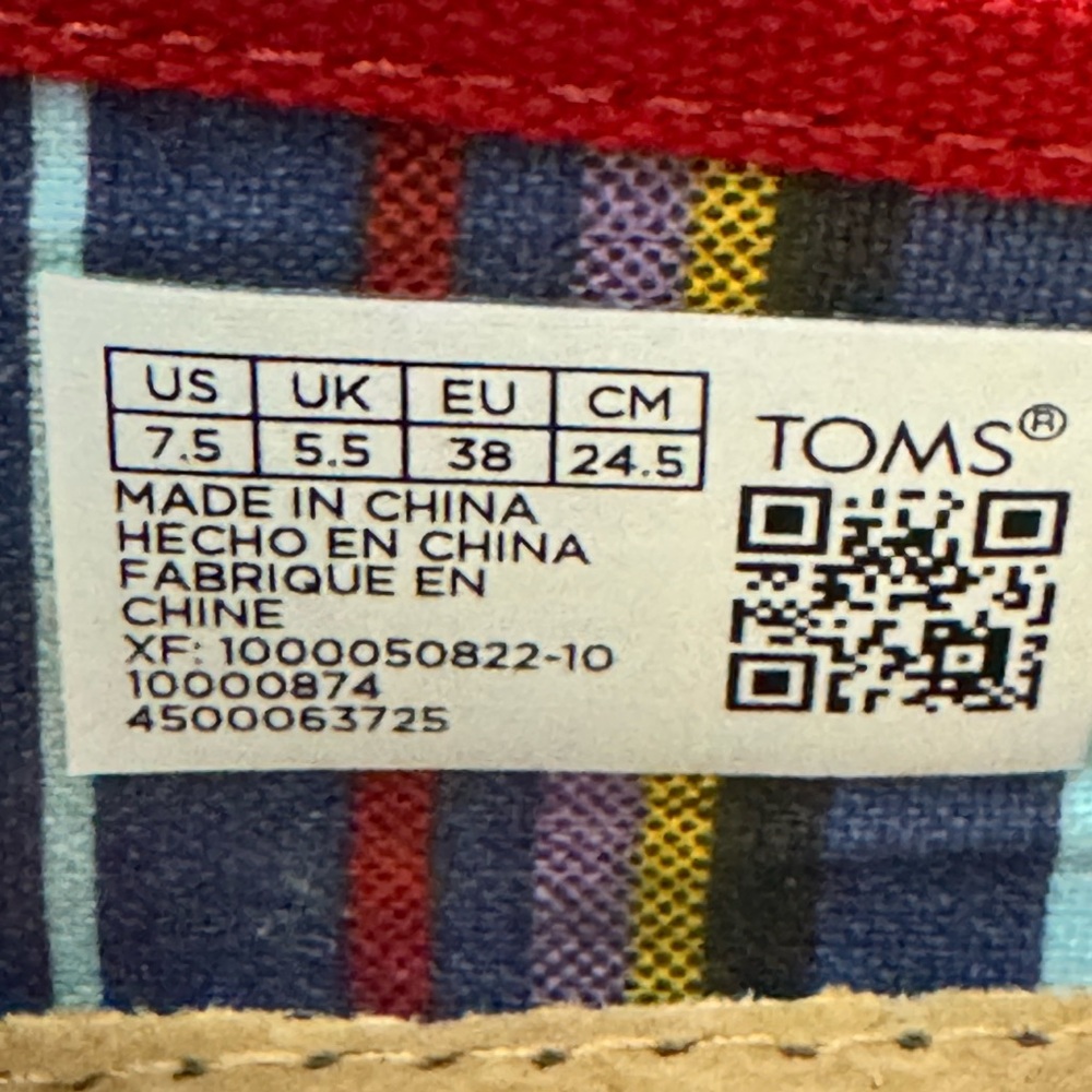 Toms Red Women's Flats - Picture 10 of 10